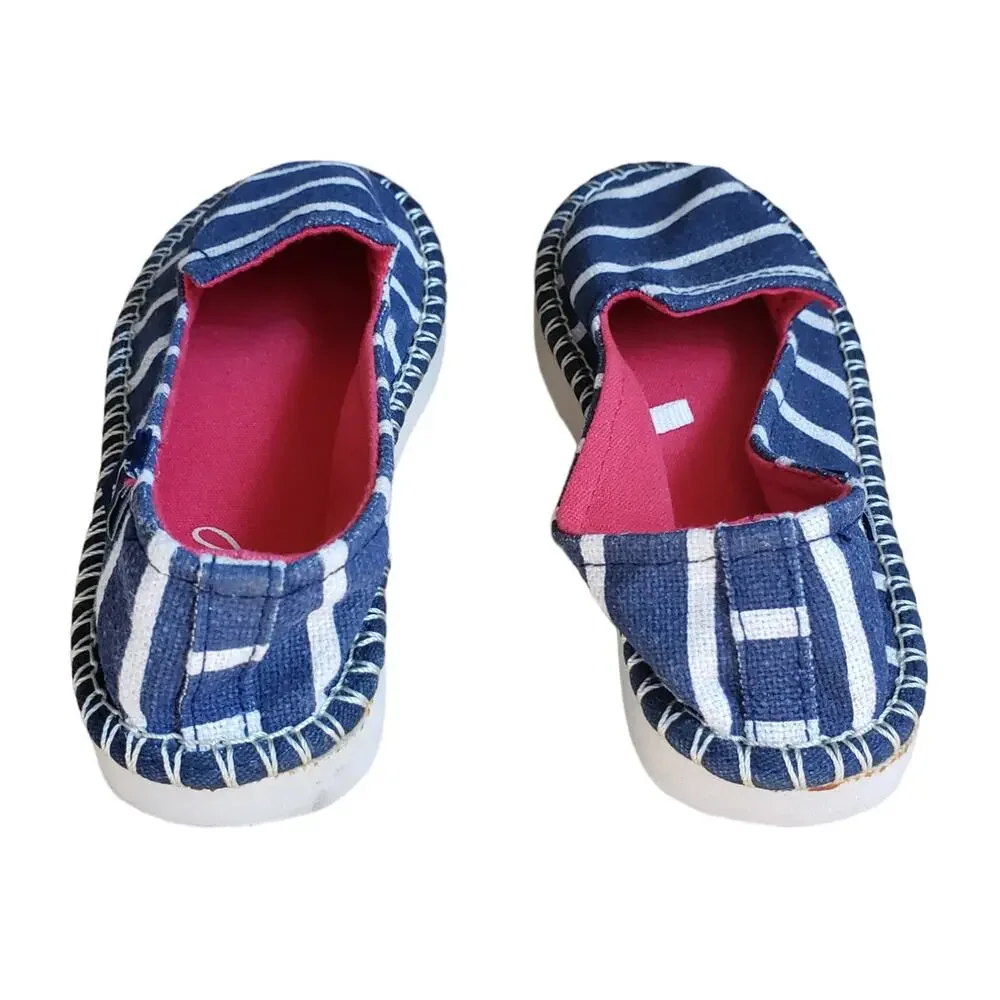 NEW! Joules Flipadrille Girl's Canvas Striped Flats Size 11